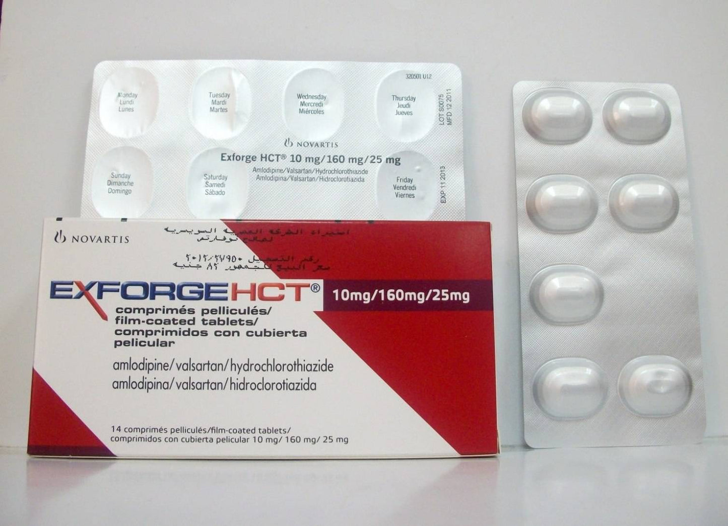 Exforge hct 10/160/25 mg - 14 F.C. Tablet