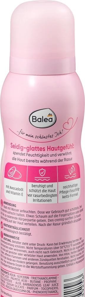 Balea Set of 7 Shaving Foam Avocado Oil & Vitamin E 150 ml
