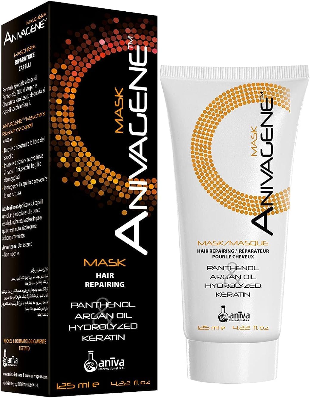 Anivagene Mask to rebuild and restore hair density , 125 ml