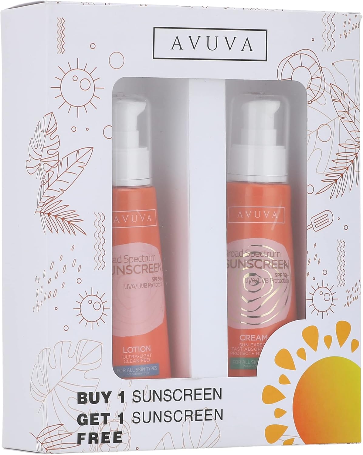 Avuva sunscreen lotion 120m (1+1)