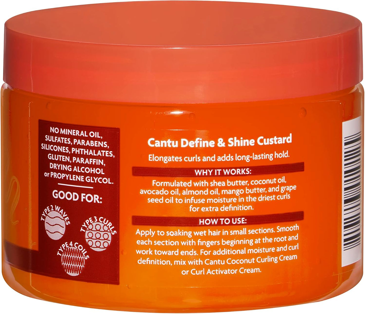 Cantu Shea Butter For Natural Hair Define Shine Custard, 340 Gm, 340g