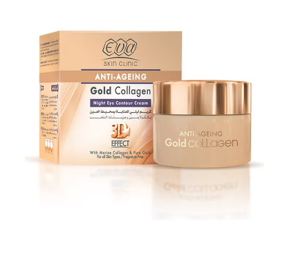 Eva Skin Clinic Anti-Ageing Gold Collagen Night Eye Contour Cream 15ml