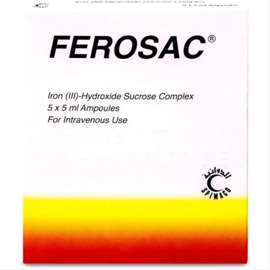 FEROSAC INJ 100 MG/5ML 5 AMPOULS