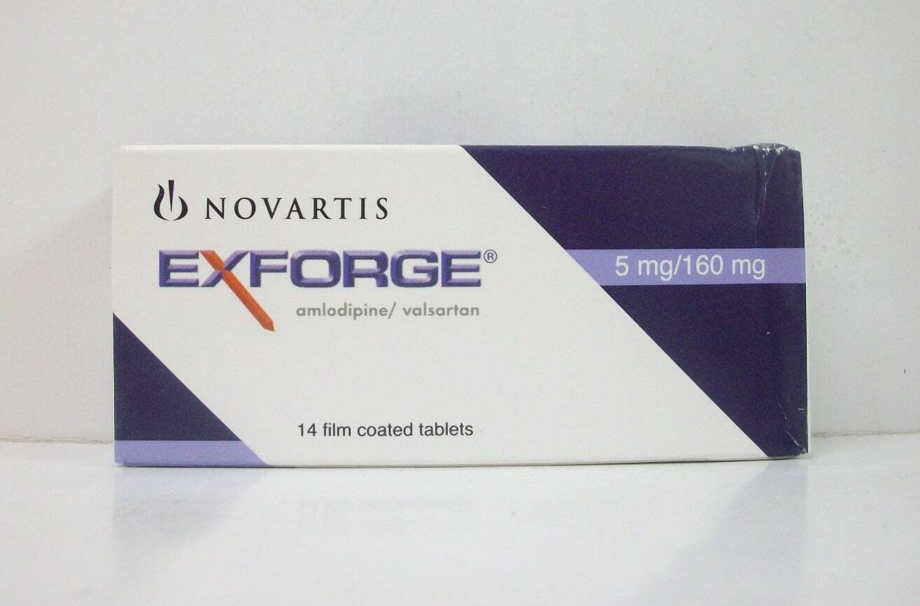 Exforge 5 mg-160 mg - 14 Tablets