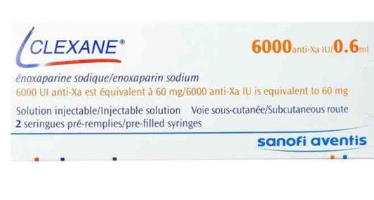 Clexane 60mg/0.6ml 2 prefilled syringe