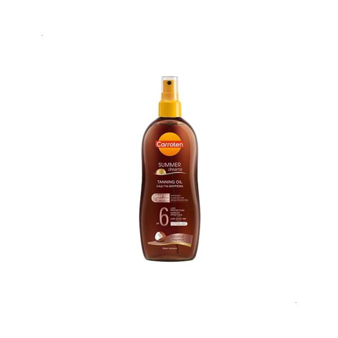 Carroten Intense Tan Tanning Oil Spray SPF6 Coconut Fragrance 200ml