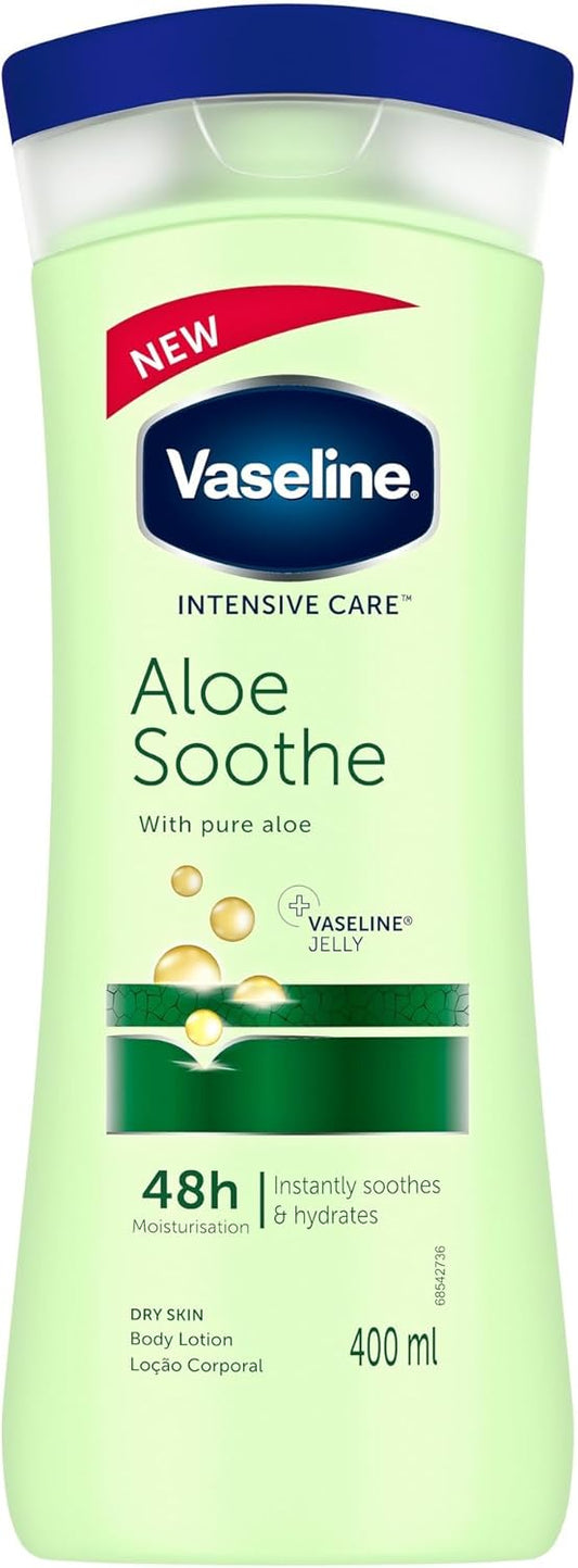Vaseline intensive care aloe soothe 48h moisturising body lotion 400ml