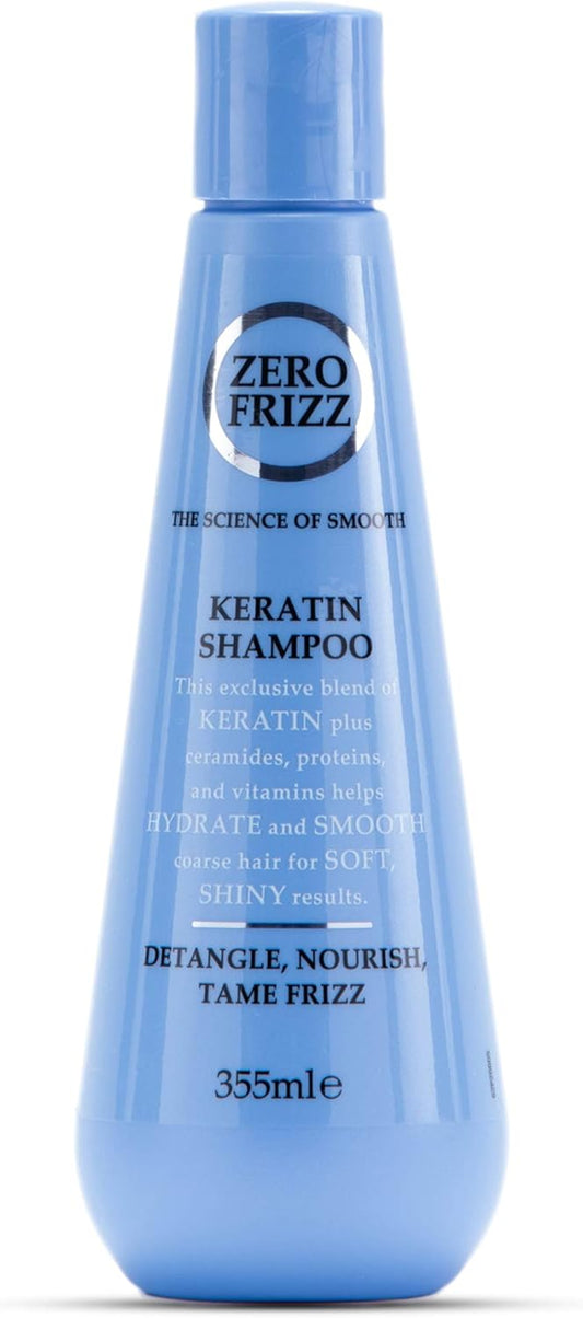 Zero Frizz Keratin Shampoo for Frizzy Hair - 355 ml