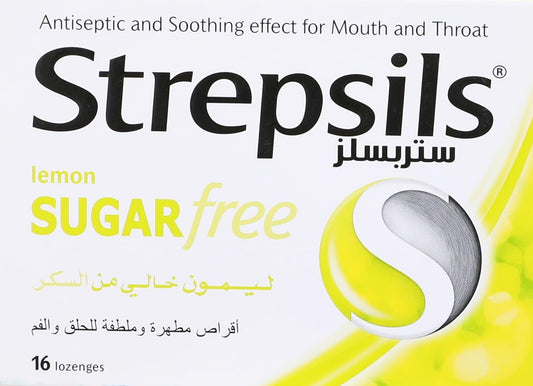 Strepsils lemon sugar free, 16 lozenges
