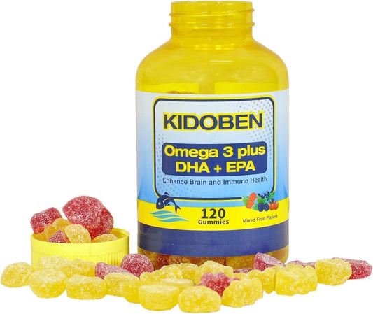 Kidoben 0mega 3 Plus - 12O Gummies Mixed Fruit Flavours