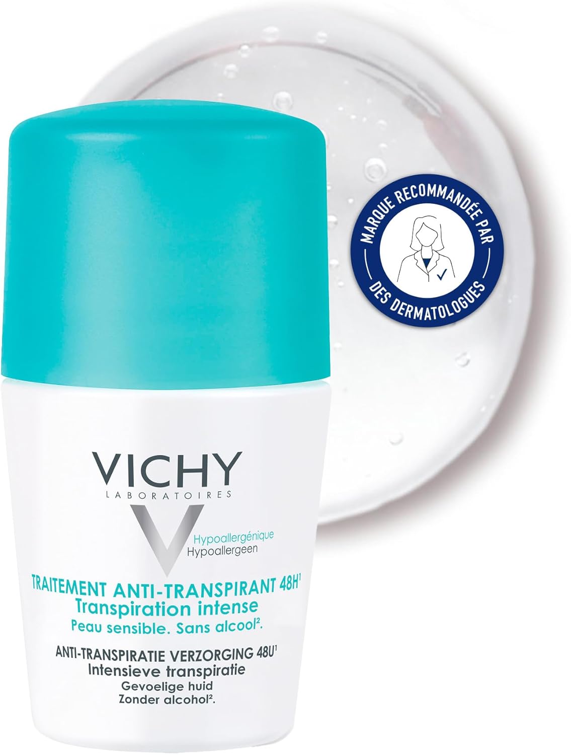 Vichy deodorant 48 hour intensive anti-perspirant treatment roll-on, 50 ml