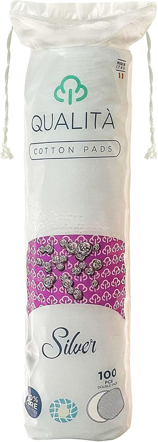 Qualita Cotton Pads Silver 100 Pcs