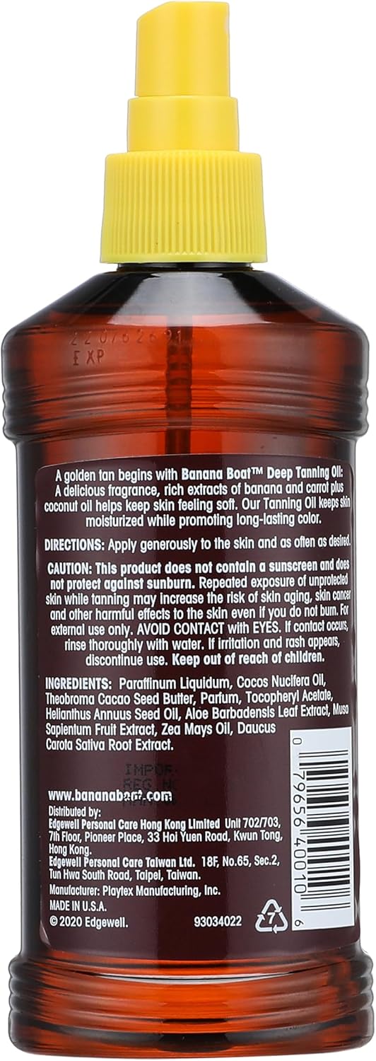 Banana Boat Deep Golden Tanning Oil 236ml packaging may vary
