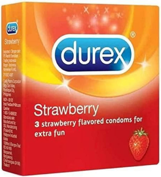 Durex Strawberry Condom pack of 3