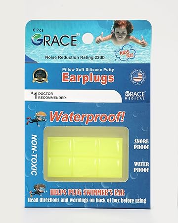 Grace Medical kids 12 piece soft Silicone earplugs