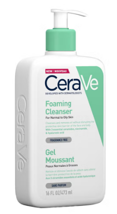 CeraVe Foaming Cleanser For Normal To Oily Skin With Hyaluronic Acid 473ml