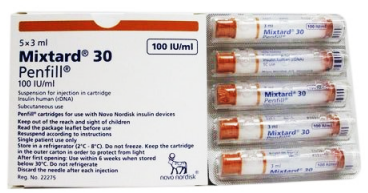 MIXTARD PENFILL 30 HM100 U 5 VIAL 3 ML