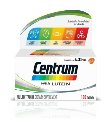 Centrum With Lutein 100 Tablets