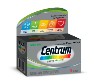 Centrum Silver with Lutein 50+  – Multivitamin & Mineral Supplement -30 Tablets