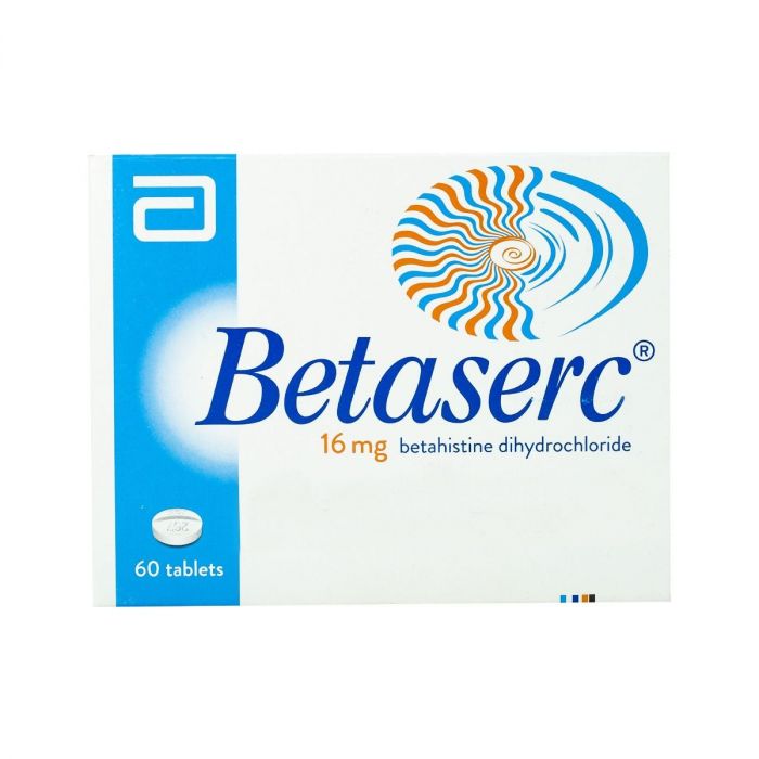BETASERC 16 MG 60 TAB N